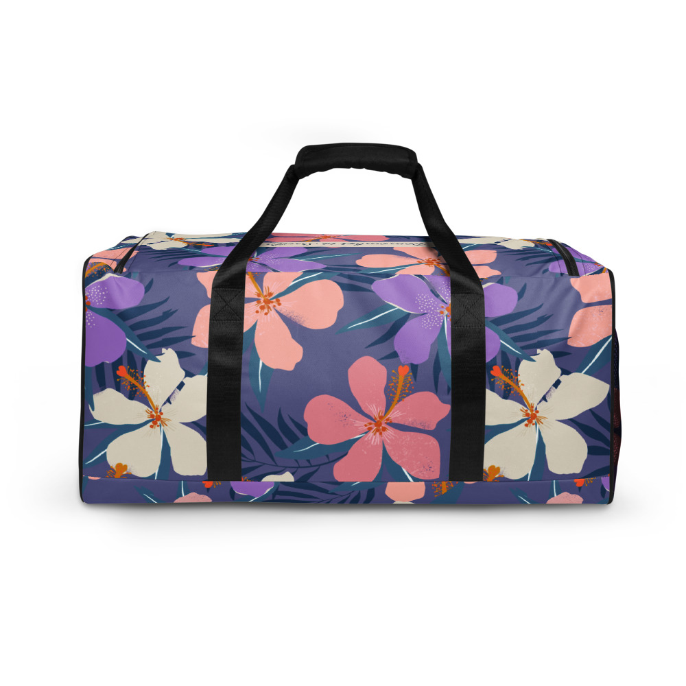 Leve ao Mar - Training Bag with Floral Print. Back