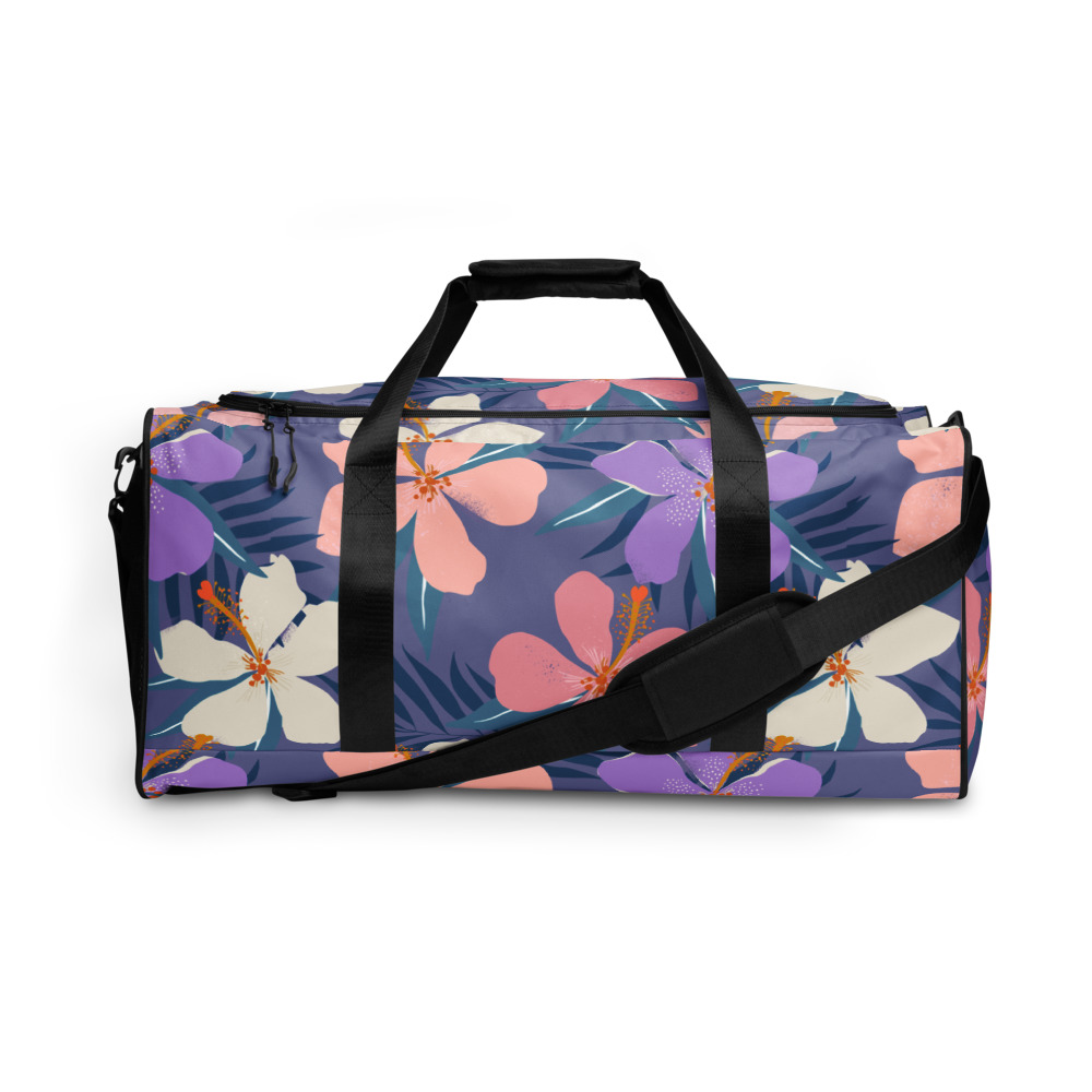 Leve ao Mar - Training Bag with Floral Print. Front