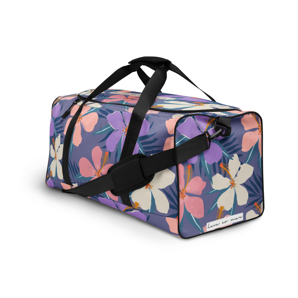 Leve ao Mar - Training Bag with Floral Print. Front