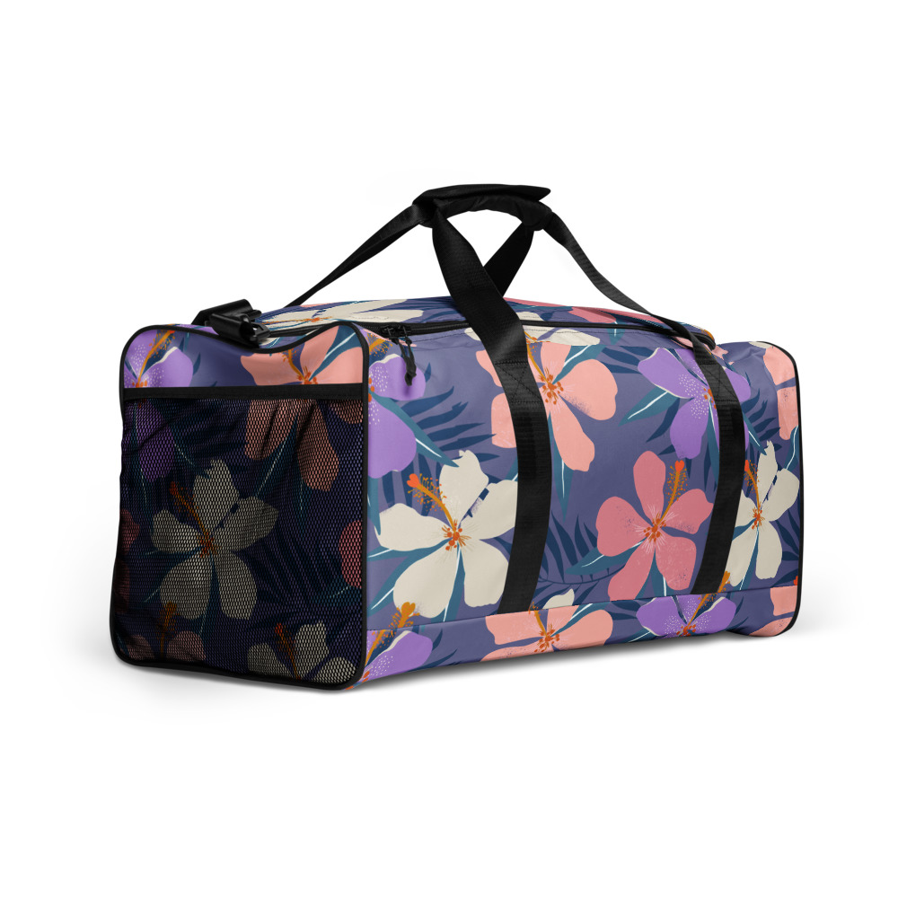 Leve ao Mar - Training Bag with Floral Print. Right front