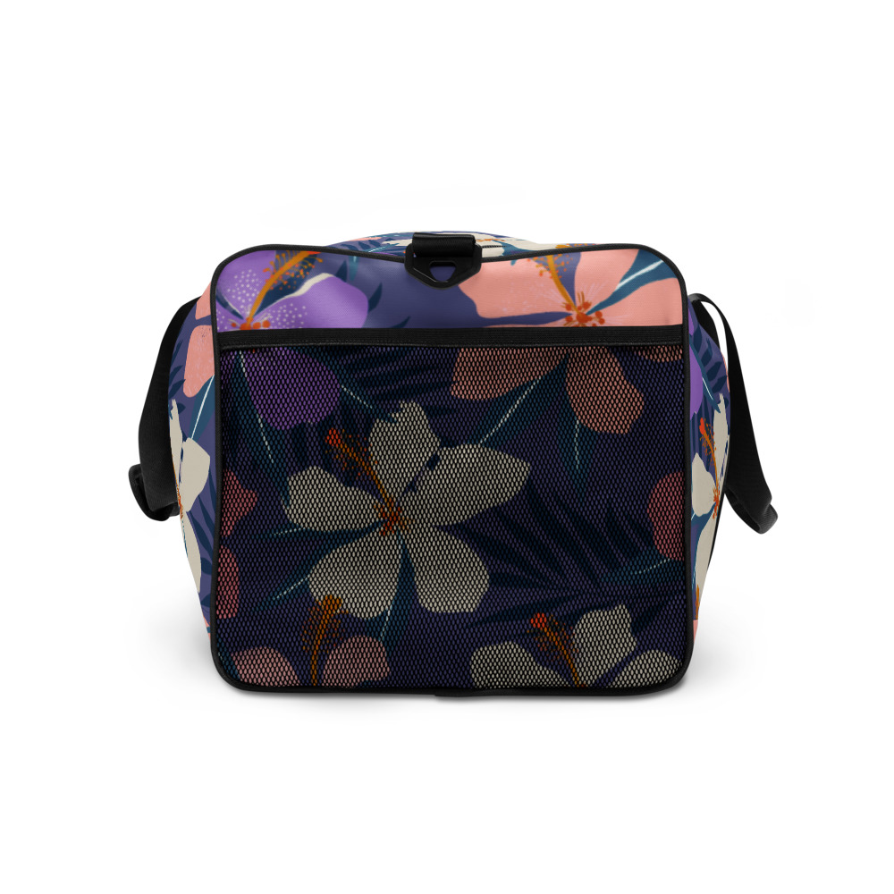 Leve ao Mar - Training Bag with Floral Print. Right side
