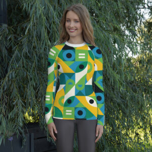 Brazil geometric UV long sleeve shirt