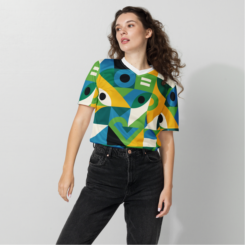 Brazilcore Sports T-Shirt - geometric pattern sports t shirt