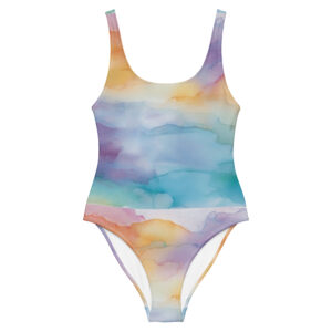 Brisa one-piece swimsuit with soft pastel colors inspired by Rio de Janeiro breeze and light summer atmosphere