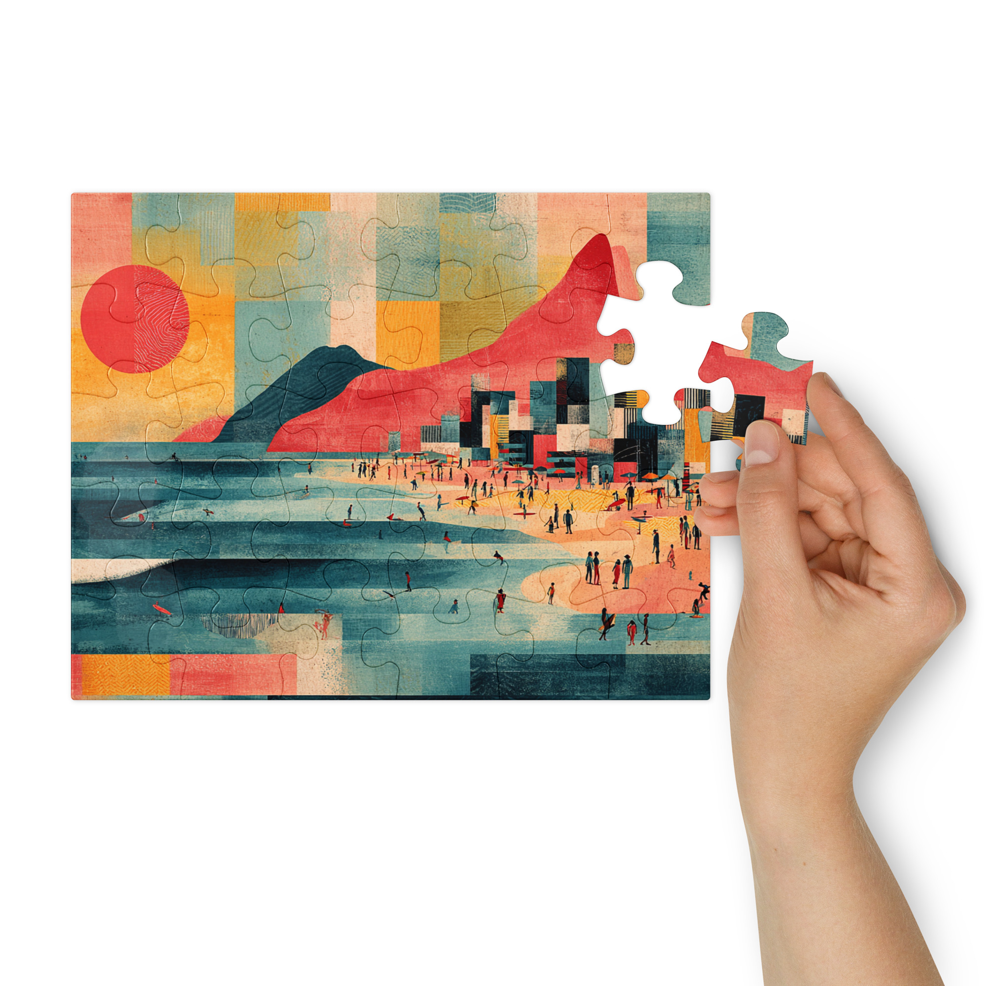 modern Brazilian design puzzle colorful geometric artwork