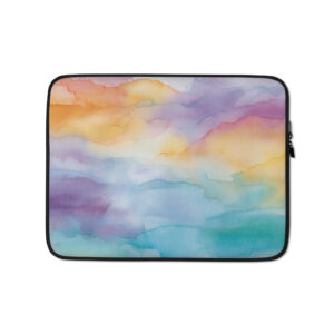 Brisa laptop sleeve with soft pastel colors inspired by Rio de Janeiro breeze, lightweight protective laptop case design