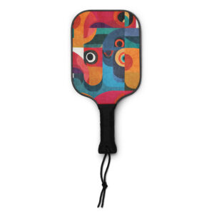 tropical pickleball paddle set Brazilian design colorful outdoor game