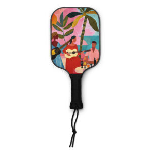 pickleball paddle set with brazilian bossa nova design inspired by rio de janeiro