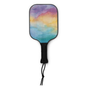 Brisa pickleball paddle set with soft pastel colors inspired by Rio de Janeiro breeze, lightweight outdoor beach game design