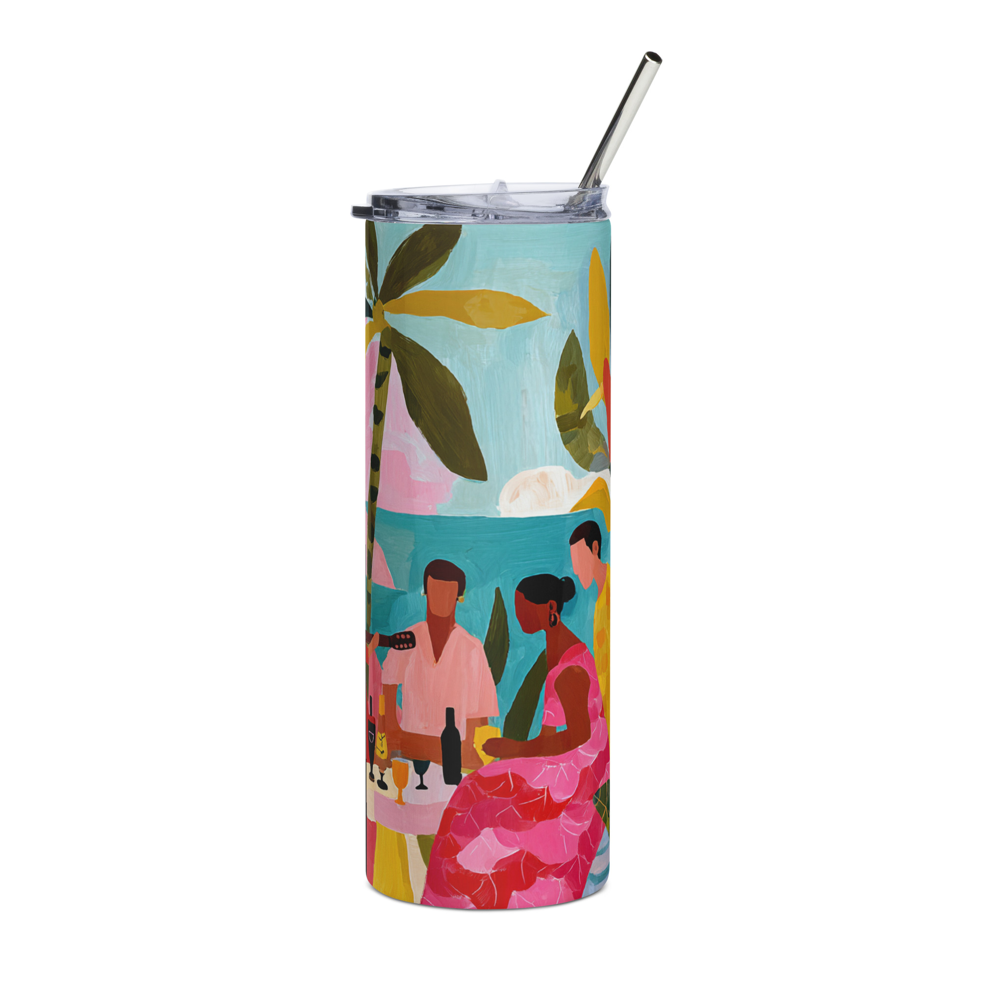 Colorful stainless steel tumbler inspired by Brazilian culture -Bossa-nova-Collection