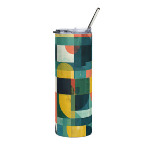 colorful geometric tumbler Brazilian design bold pattern