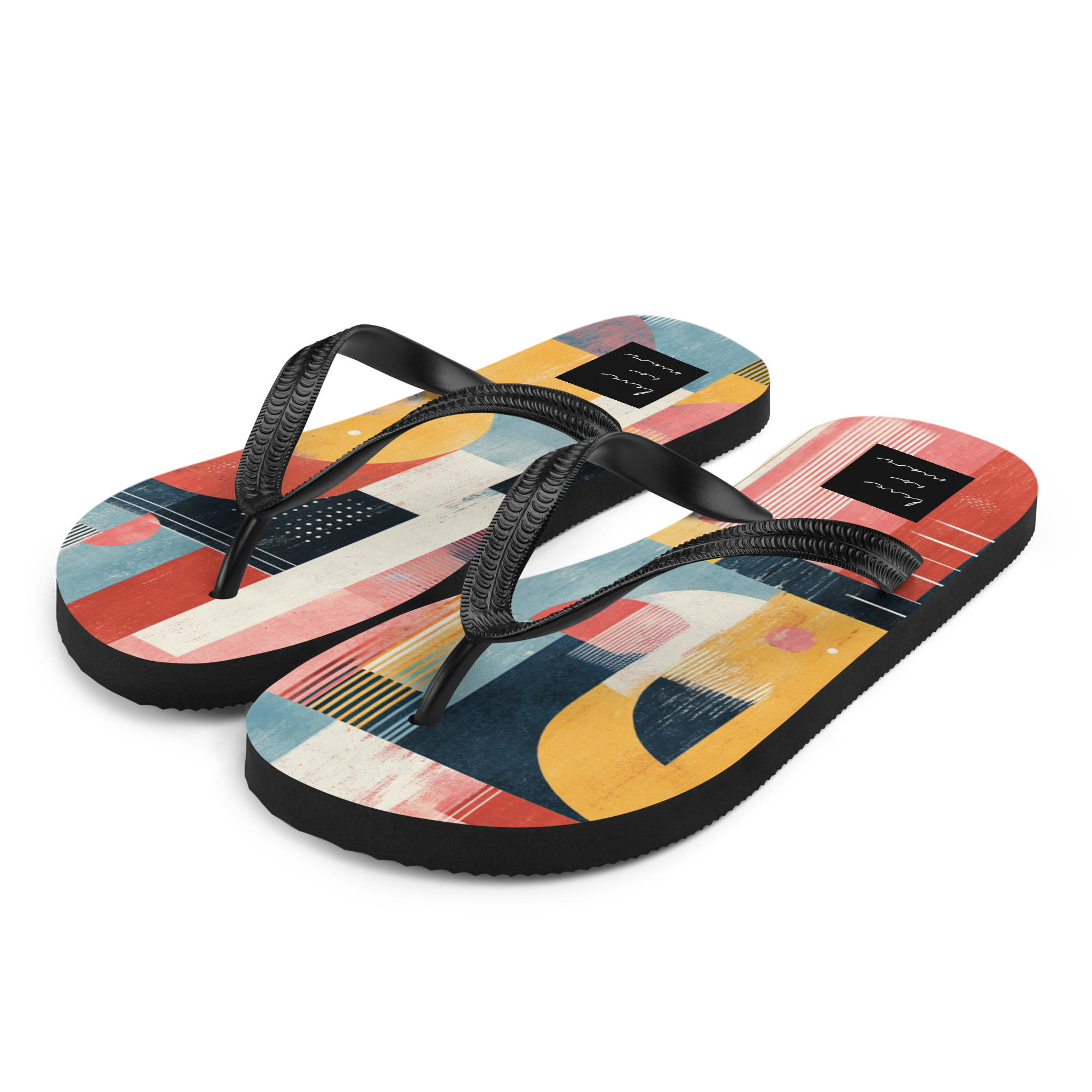 abstract pattern flip flops urban style Brazil