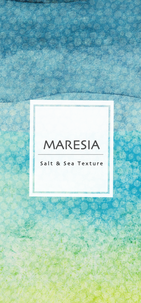 Maresia collection with soft blue textures inspired by sea breeze and coastal calm